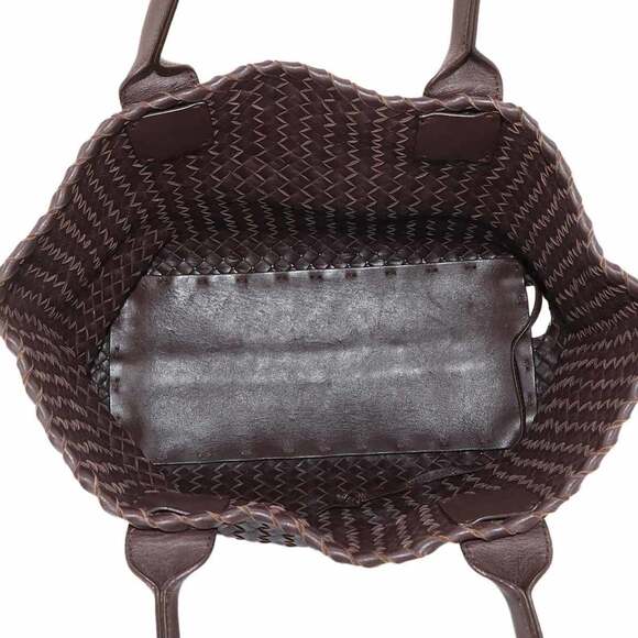 BOTTEGA VENETA Brown Leather Intrecciato Tote Bag - Picture 6 of 10